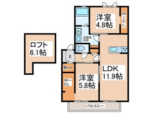 グリーンヒルズの物件間取画像